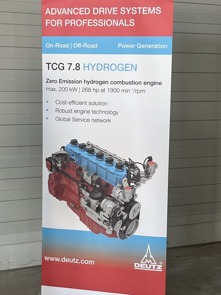 A very promising Development by Deutz in Cologne - a hydrogen combustion engine for real heavy duty purpose