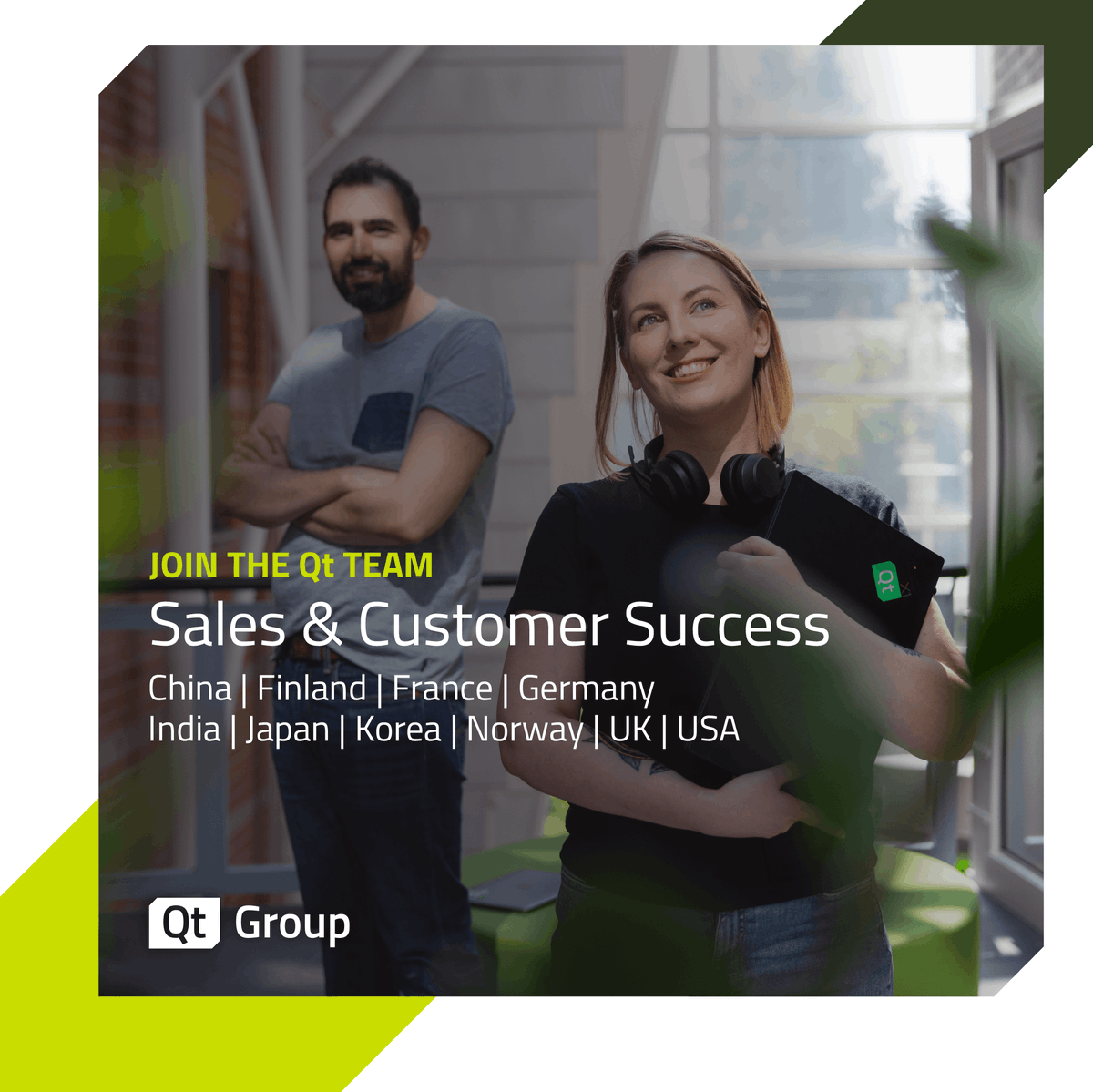 qtproject's tweet photo. π£ We have many Sales & Customer Success openings at our global offices!
Learn more and apply: https://t.co/UBYja8JB3G
#NowHiring #JoinOurTeam #Sales #CustomersSuccess #Jobs https://t.co/a260aikUxJ
