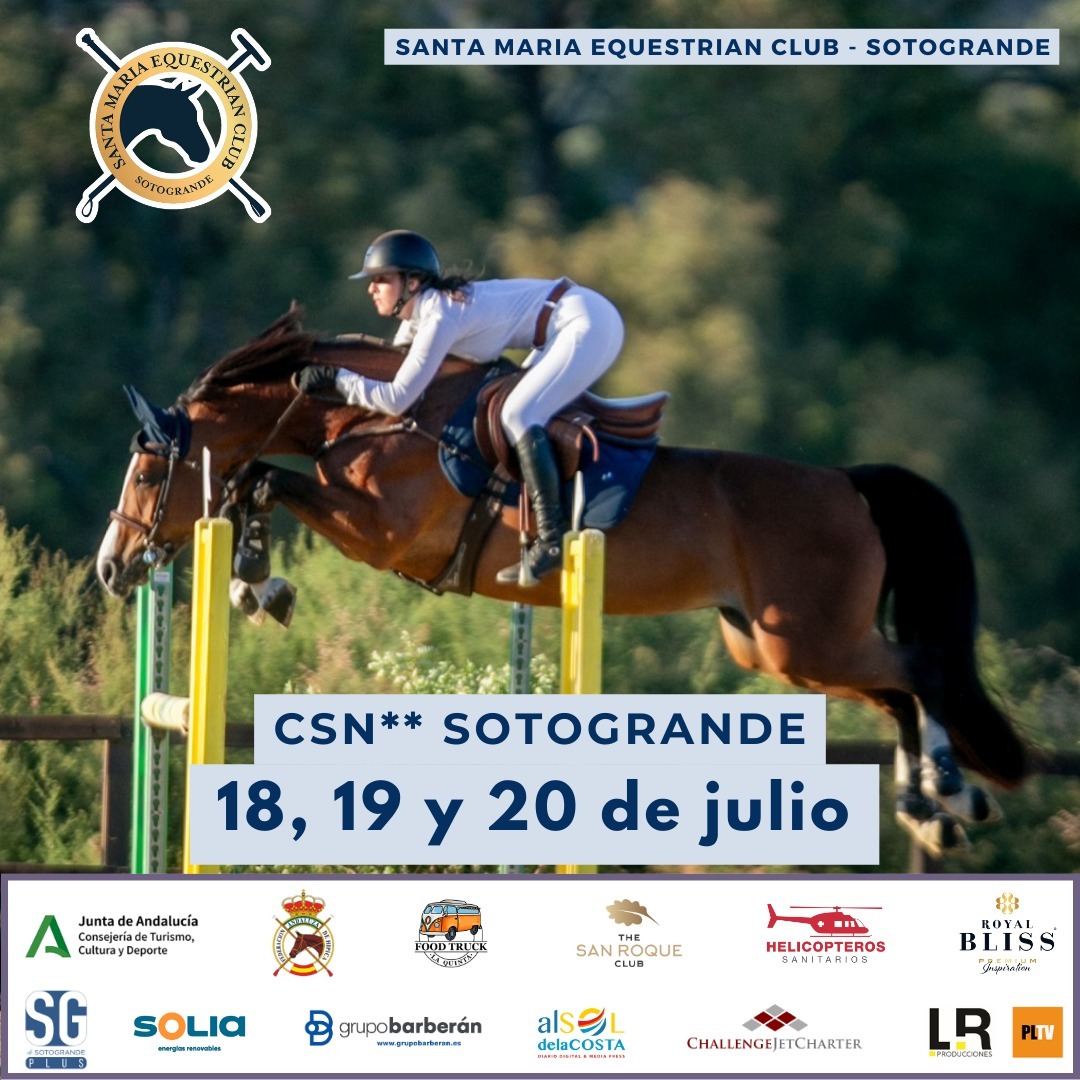 SGPLUSotogrande's tweet image. Santa María Equestrian Club convoca su tercer CSN de la temporada del 18 al 20 de julio 

#sgplusnoticias #sgplusdeportes #hipicasotogrande #csnsotogrande

sgplus.es/santa-maria-eq…