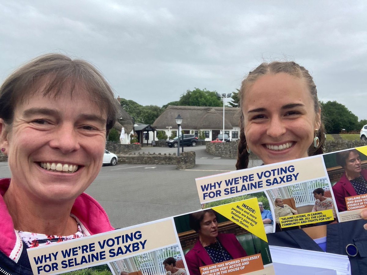 SelaineSaxby's tweet image. Massive thank you to our excellent councillors @CllrAndreaDavis and @CllrPruMaskell for helping across, #Mortehoe, #Woolacombe, #Croyde and #Georgeham yesterday, whilst Hannah and I tackled #Braunton and #Knowle!  Thank you everyone for your support! #GirlPower!