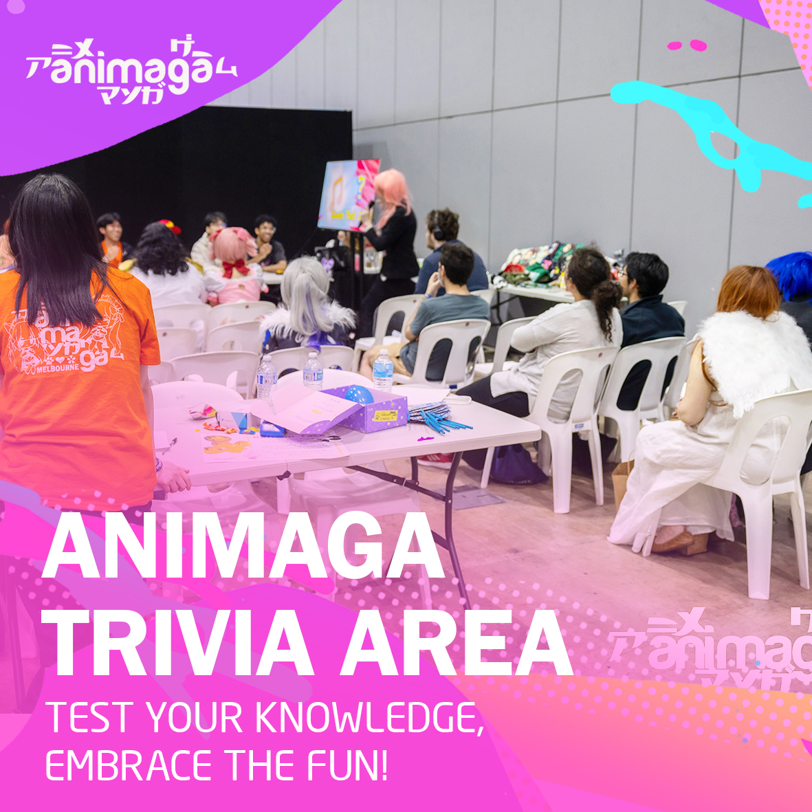 AnimagaExpo's tweet photo. 🧩✨ Trivia Time at #Animaga2024! ✨🧩

Test your anime knowledge at the Animaga Trivia Area! Compete with friends, show off your expertise, and win prizes. Don't miss out on the fun!

👉 Get your tickets: https://t.co/qMvI8VJICY https://t.co/USg61G9Ovv