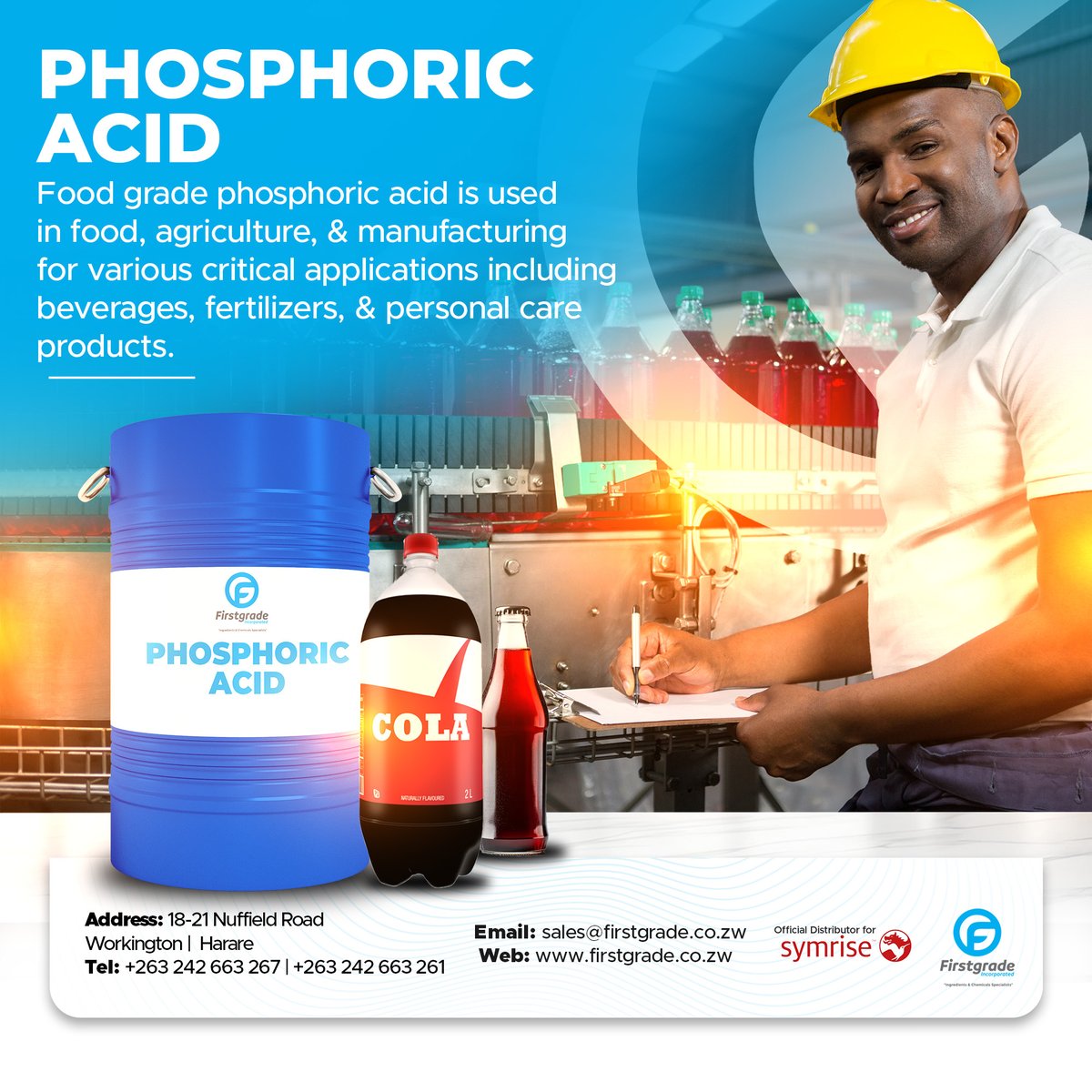 FirstgradeInc's tweet image. 🌐why choosing Firstgrade Incorporated for your phosphoric acid needs is a game-changer! ✨ 

Join countless satisfied customers who trust Firstgrade Incorporated! Contact us today to experience the difference firsthand! 

[Read Full Article] firstgrade.co.zw/phosphoric-aci…