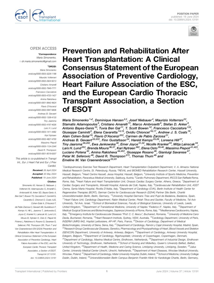 Dr. Lady Maria (@drladymaria) on Twitter photo Once upon a time our joint clinical consensus paper was published as a collaboration between <a href="/escardio/">European Society of Cardiology</a> <a href="/ESOTtransplant/">ESOTtransplant</a> <a href="/Transpl_Int/">Transplant International</a> <a href="/ESC_Journals/">European Society of Cardiology Journals</a> I’m beyond words grateful for everybody who believed in and supported this project ! Congrats to our team, societies and journals ♥️ Once upon a time our joint clinical consensus paper was published as a collaboration between <a href="/escardio/">European Society of Cardiology</a> <a href="/ESOTtransplant/">ESOTtransplant</a> <a href="/Transpl_Int/">Transplant International</a> <a href="/ESC_Journals/">European Society of Cardiology Journals</a> I’m beyond words grateful for everybody who believed in and supported this project ! Congrats to our team, societies and journals ♥️