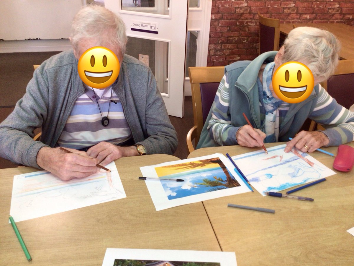 Beautiful artworks <a href="/AnchorLaterLife/">Anchor</a> #carehomeactivities #drawing