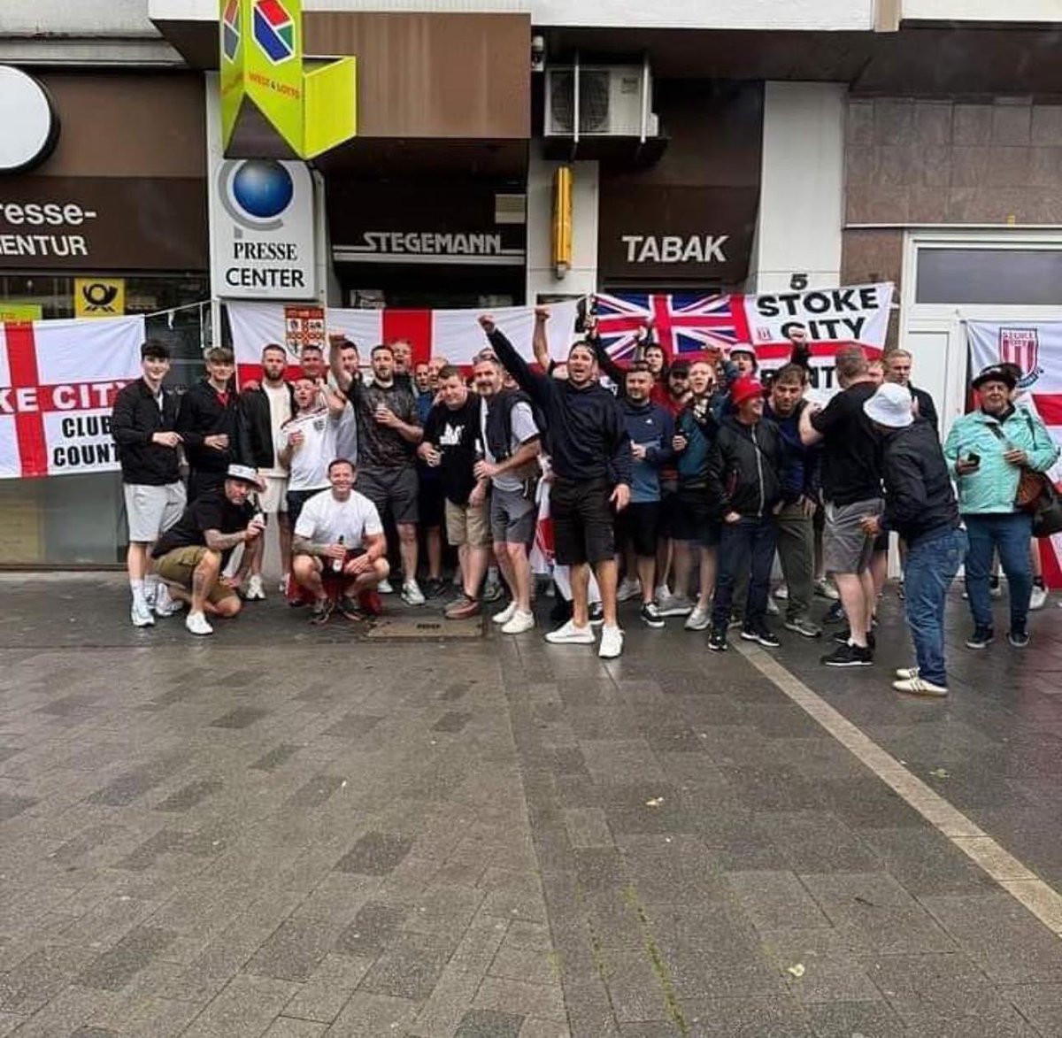 Stoke City fans out in Germany for The Euros. 🏴󠁧󠁢󠁥󠁮󠁧󠁿 #SCFC