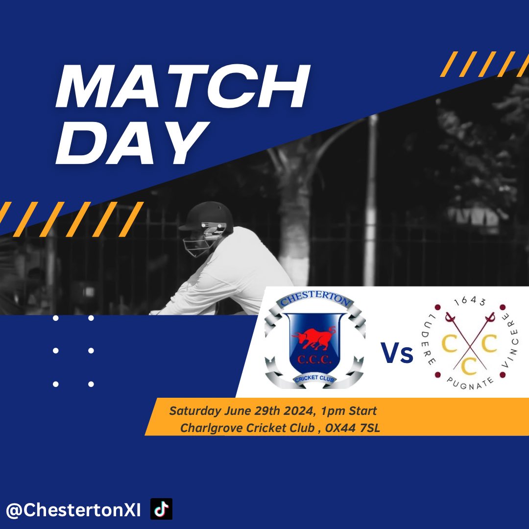 ChestertonII's tweet image. It’s Match Day again and the boys are looking to put their defeat last week behind them as we come up against a tough test in Charlgrove 1’s. Come on the Chest boys let’s put on a show! 🏏