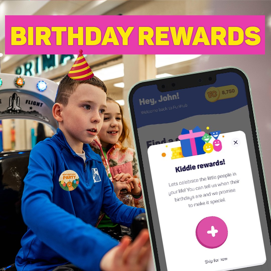 🎉🎂 The FunHub App loves to celebrate birthdays! Your little ones get special birthday gifts from us.

Make your special day even more magical with FunHub! 🎁✨

Download the app today to start enjoying these awesome perks. #FunHubBirthdays #CelebrateWithUs #BirthdayMagic