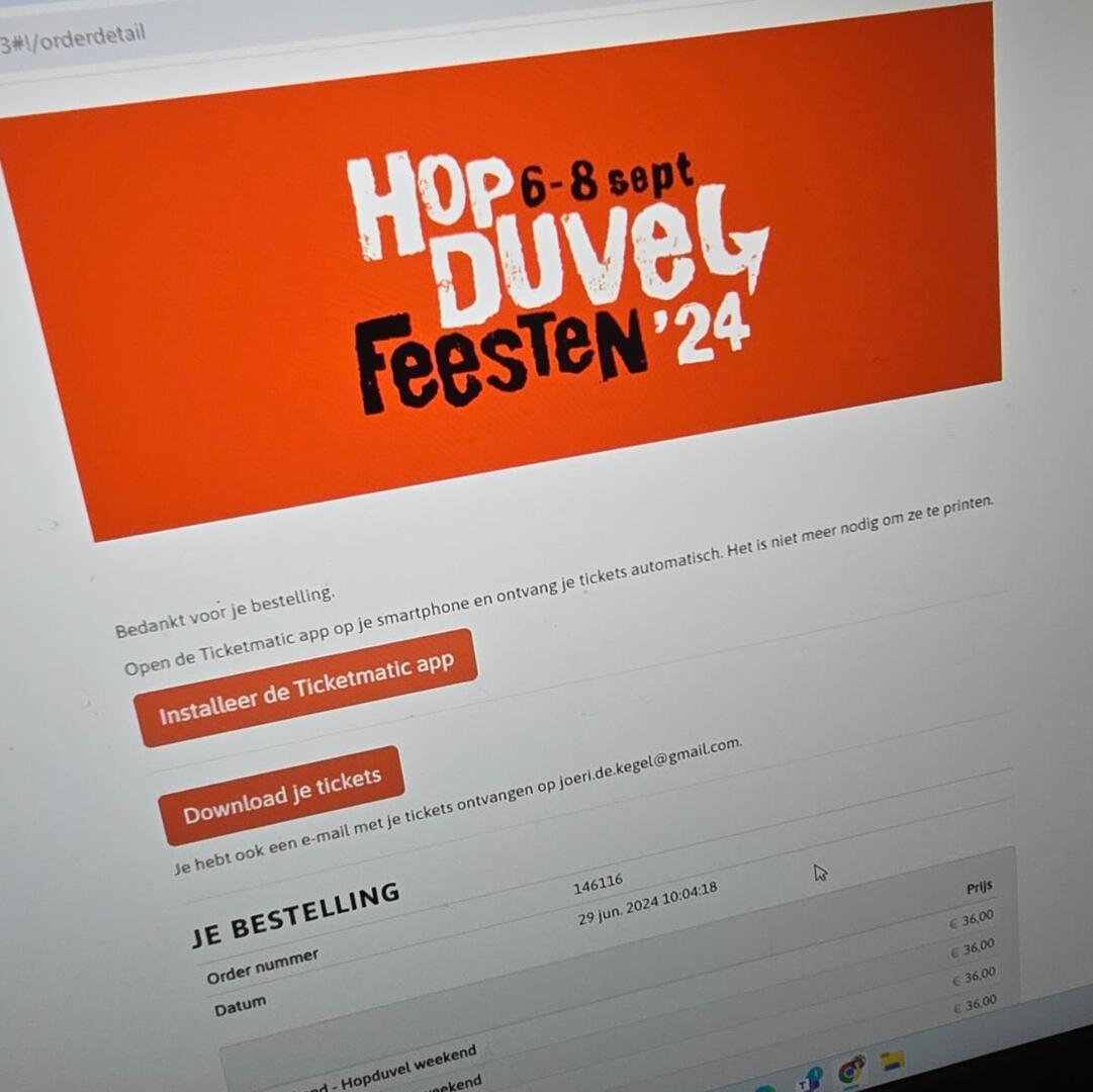 Tickets 🎟 @hopduvelfeesten ✅... instagr.am/p/C8ytb24CuQ1/