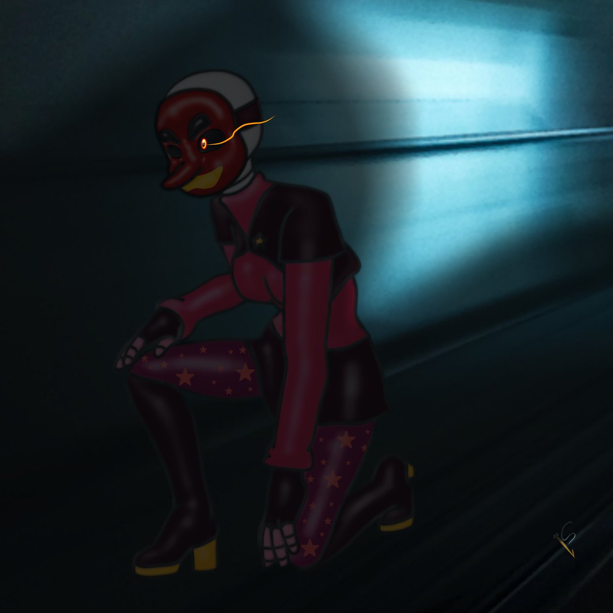 libelulasparx's tweet image. Scarlet Oni 

#undertaleOC #undertaleFandom