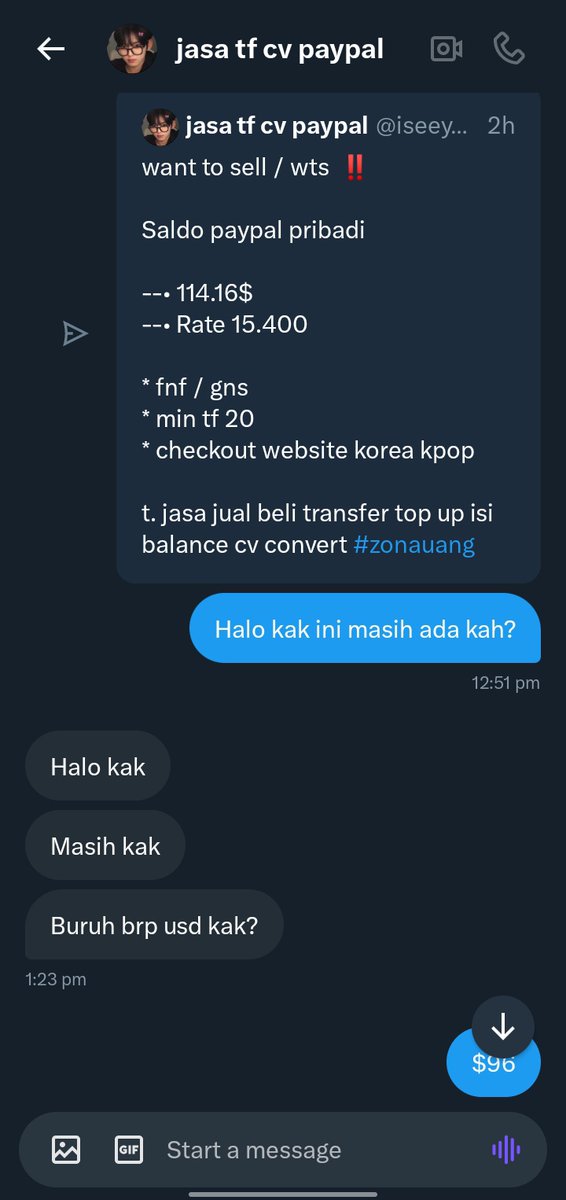 [THREAD PENIPU SALDO PAYPAL] 

Jadi disini aku mau spill aja ya, mumpung udah kena blok
#zonauang #zonajajan