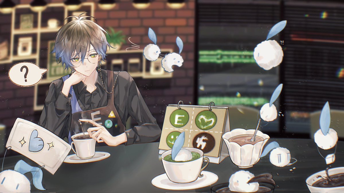 #Ikenography 感谢邀请！对不起这么晚才看到＞人＜
 very healing game“Coffee Talk”!