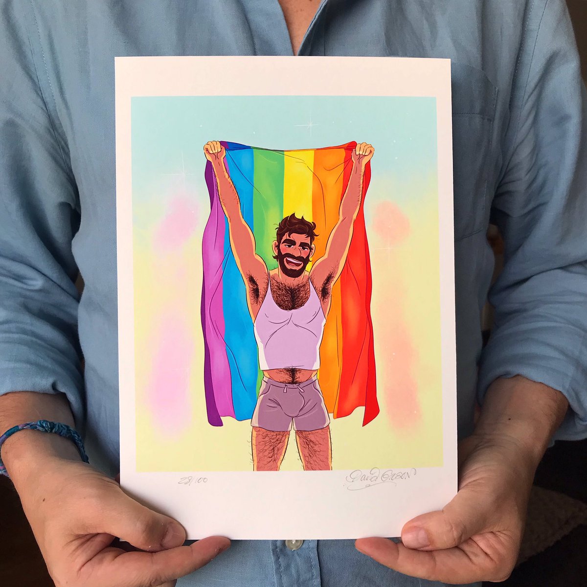 LePrinceKido's tweet photo. En ce jour de la Marche des Fiertés à Paris, Matou arbore toujours fièrement les couleurs LGBT+ 🏳️‍🌈 sur cette impression tjs disponible sur mon site https://t.co/EKhwmdbKSL ! 🌈🧔🏻‍♂️😽
#unminetpourunmatou #marchedesfiertés #moisdesfiertés #gay #lgbt #gaylove #loveislove #davidgilson https://t.co/lmHrO0tQi7