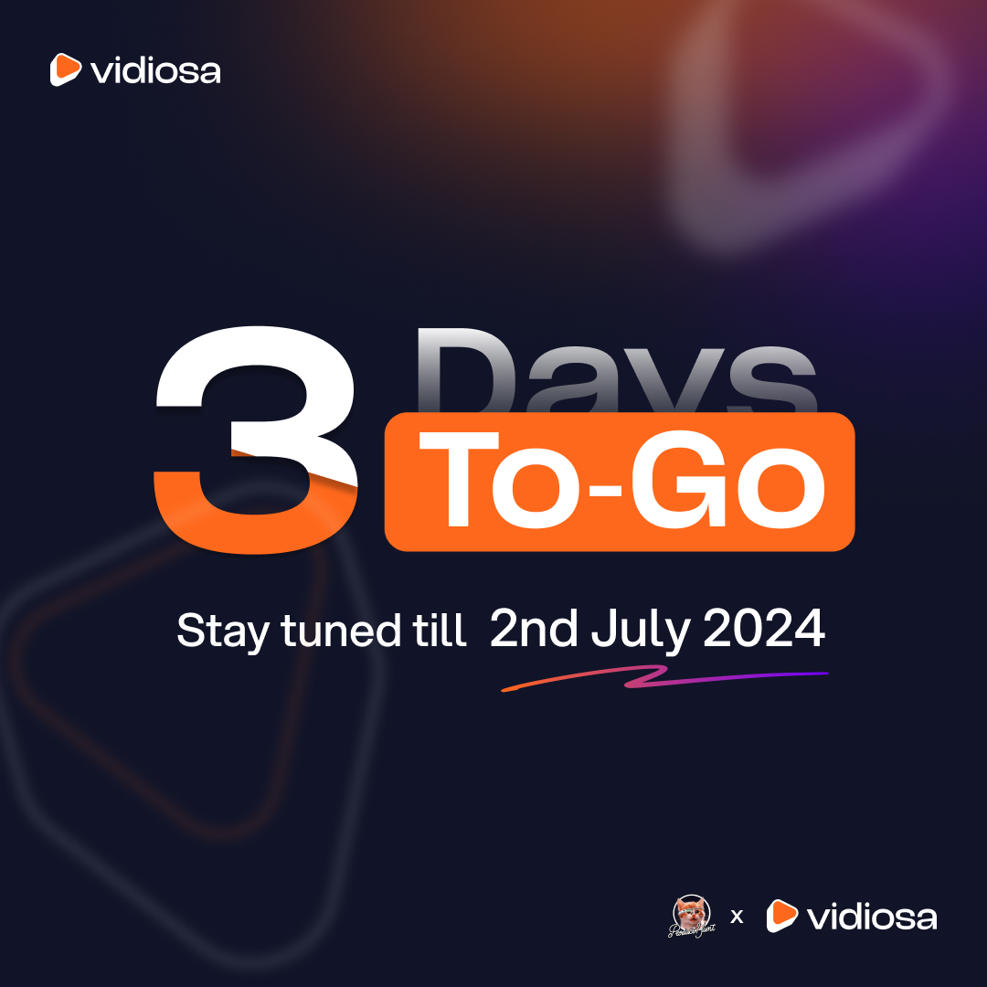 🚀Just 3 days to go until our Product Hunt launch! 🚀

The countdown has begun at Vidiosa. 🤩

Get Notified: producthunt.com/products/vidio…

Help Vidiosa rise to the top on Product Hunt this July 2nd. Show your support and make us win the product of the day title.

#LaunchCountdown