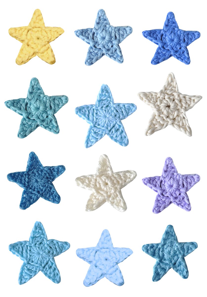 ดาวโครเชต์สีฟ้ามาแจกแล้ว 🌟🧵