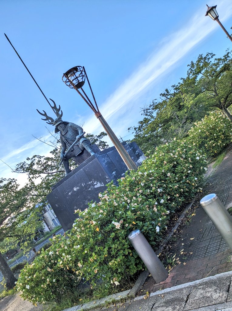 723natsubon's tweet photo. 忠勝公像の周り、こんなにクチナシ沢山咲くなら綺麗な時に撮りに来れば良かったー！ウッカリ🥺🦌📿
花言葉は、『幸福者』
#軍監の銅像のハシゴ企画🪜 https://t.co/prQuI58fK8