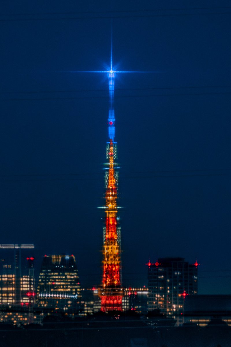 スカイツリーと東京タワーが重なる場所