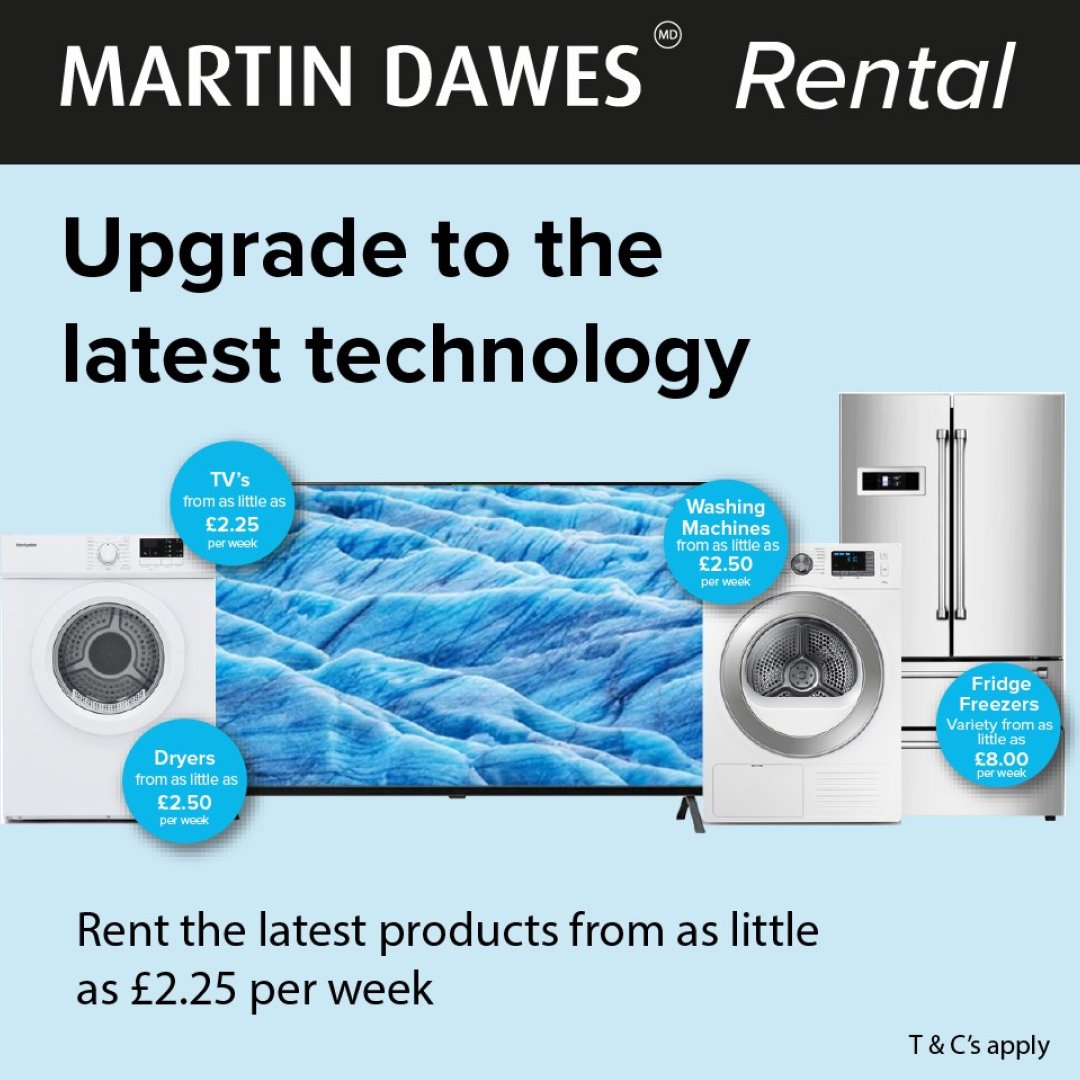 MartinDawesLTD's tweet image. 🏠 Looking to upgrade your home with the latest electronics and appliances? Check out Martin Dawes Rentals! Discover a wide range of top-notch products available for rent. Experience the convenience and flexibility of renting.

Elevate home today! 👉 martindawesrentals.com