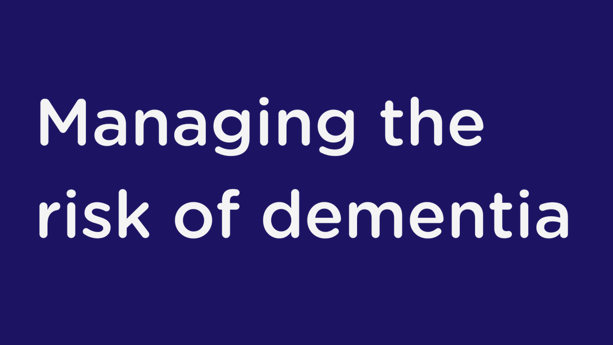 Many risks of dementia cannot be avoided like getting older or the genes you inherit from your parents. 

However, there are things you can do to reduce your risk of developing dementia.

Read more: spkl.io/60164AhqO