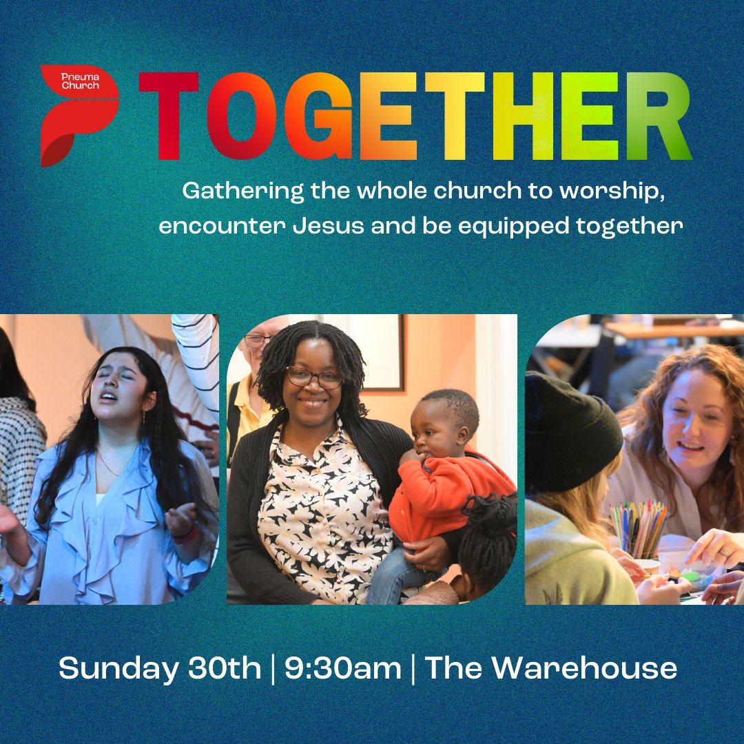pneumachurchuk's tweet photo. Sunday is Pneuma Together where the whole church, young and old, worship and encounter Jesus in one space altogether 🤩

👏🏼 9:30am
👏🏼 Pneuma Church TN23 1EH
👏🏼 Livestreamed

AND don't forget ❗️afterwards we are feasting together - cancel your lunch plans, it's going to be 🤌🏼 😋 https://t.co/KS26gA5gMv