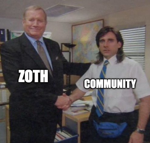 ZOTH MEME MANIA 🧞‍♂️

Calling all community members! It's time to showcase your creativity 🔮

Make memes about Zoth, RWAs, and Tokenization for a chance to win from a $100 prize pool 💸

📌 Like &amp; Retweet
📌 Follow <a href="/zothdotio/">Zoth</a>
📌 Post your meme in the comments with #ZothMemeMania