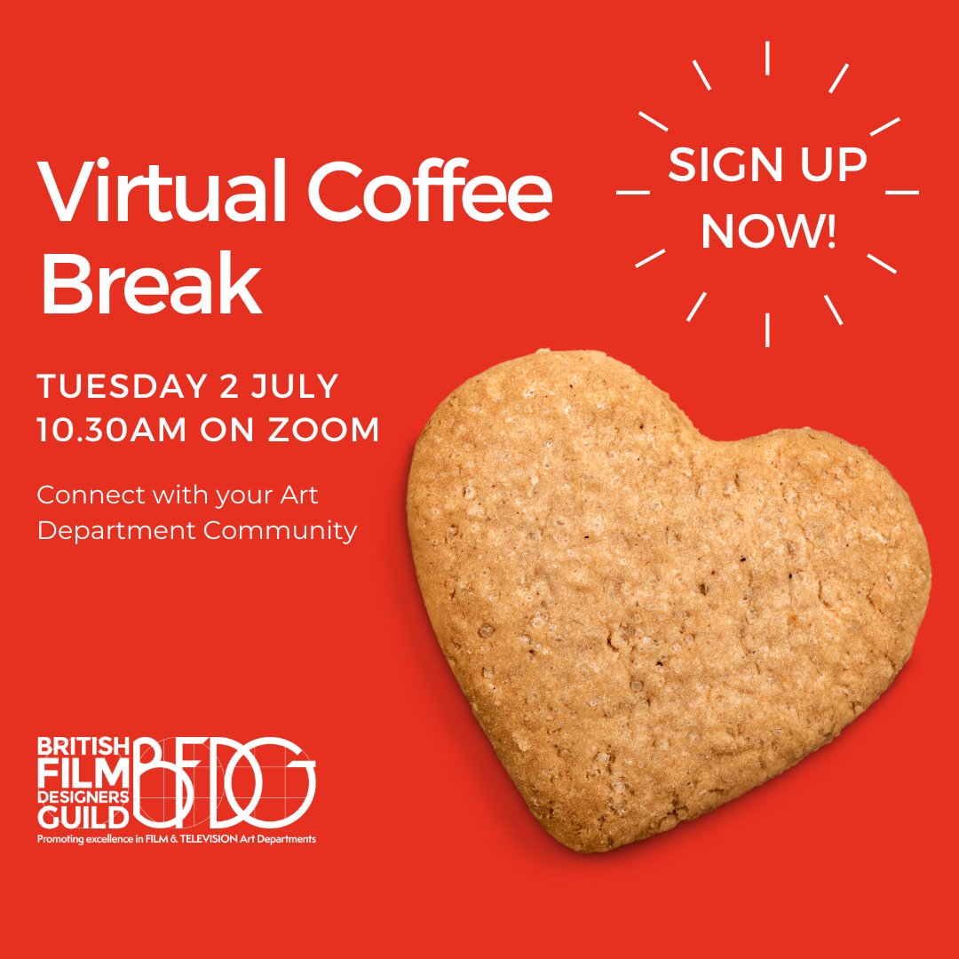 Do you fancy a coffee and a chat with like minded Art Department folk?

BFDG members can join us next Tuesday 2 July at 10.30am for a Virtual Coffee break. 

See you there!

Sign up here: bfdg.wildapricot.org/event-5762780