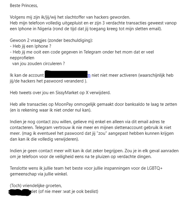 We received an e-mail of another victim of a fake mistress account. MY MISTRESS'S ONLY PROFILE IS @diamonds4menow<a href="/tag/mvsales"class="tags"><span>#mvsales</span></a>