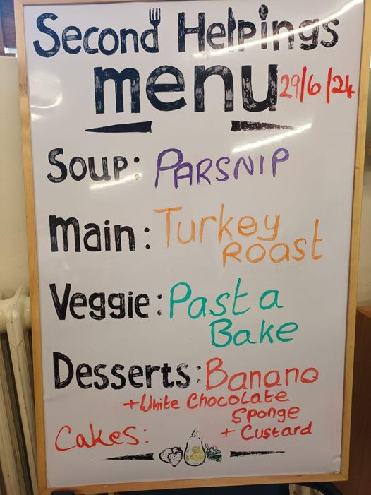 Our cooks are busy preparing a delicious three-course meal
All food &amp; drinks are on a pay-as-you-feel basis - do ask our volunteers for guidance if you need it. Find us on the top of Barn Hill at Barn Hill Methodist Church
We look forward to seeing you there 12-2pm!