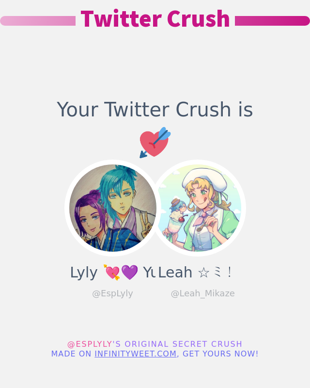 EspLyly's tweet photo. Mon Crush sur Twitter est: @Leah_Mikaze

➡️ https://t.co/24bENHzsEL https://t.co/4oCufBSRKG