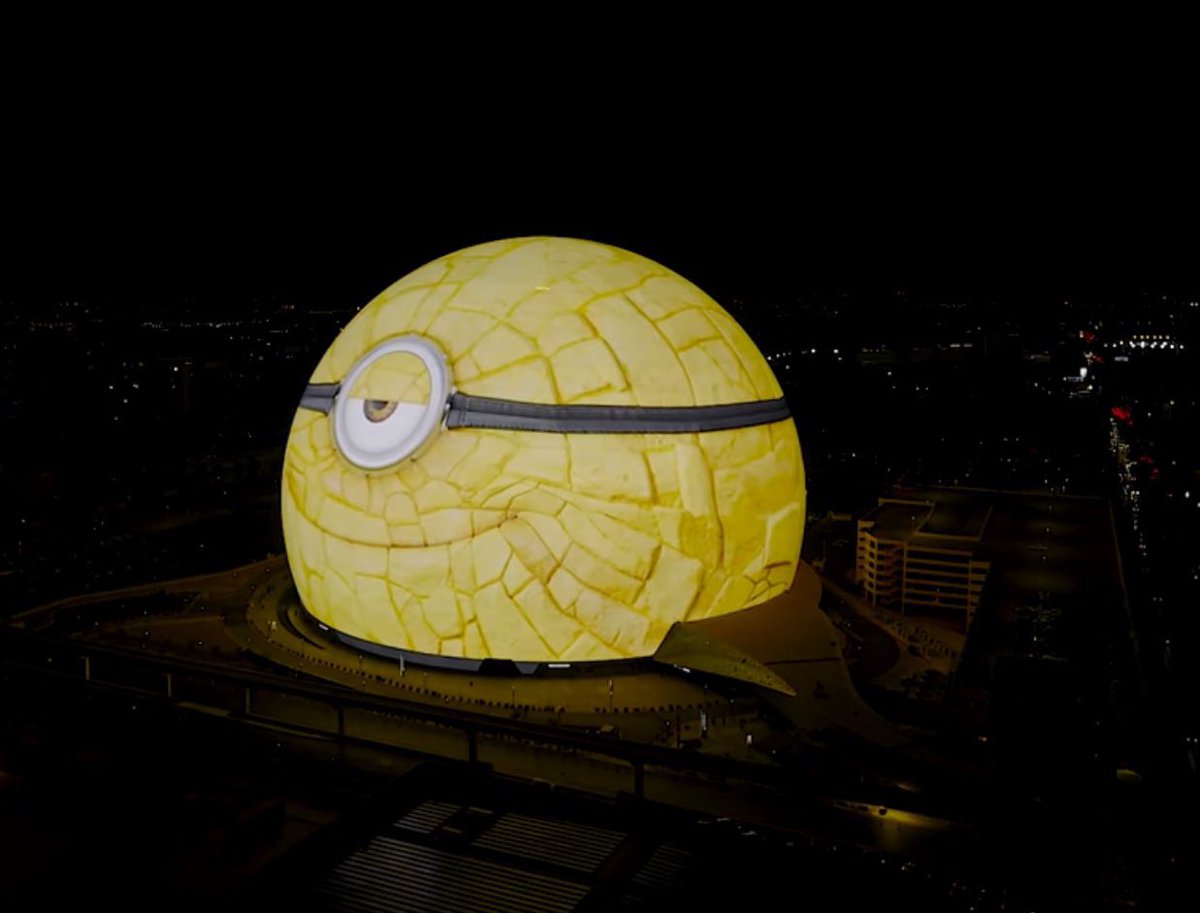 wannamovie's tweet photo. Minyonlar, Las Vegas’ın Göz’ü Sphere’de yerini aldı.🫠 https://t.co/iUP5sEmh4B