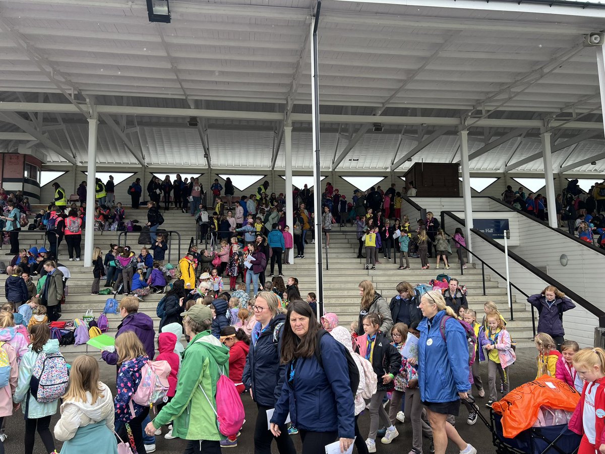 And we’re off!  Opening ceremonies done, rain going away! #granddayout