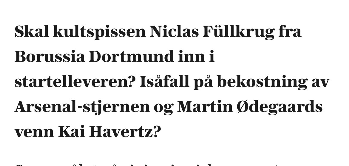 Füllkrug lå ann til å starte kveldens kamp, men så viste det seg at Kai Havertz er venn med Martin Ødegaard, og da ombestemte Nagelsmann seg.