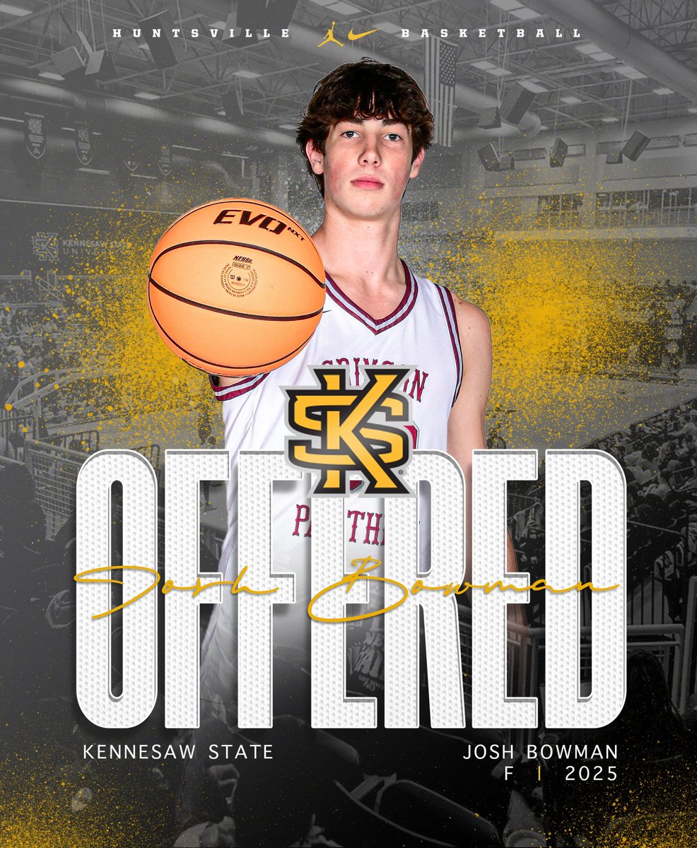 HuntsvilleMBB's tweet photo. 🗣️ CONGRATS to 6-9 Sr F @_Josh_Bowman on his ⭕️ffer to @KSUOWLSMBB
#RecruitPanthers | #BoShow https://t.co/vfPG3Iwtlk