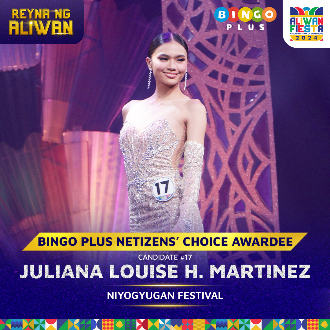 aliwanfiesta's tweet photo. Capturing the hearts of our netizens, the Netizens' Choice Awards goes to Candidate #17 Juliana Louise Martinez of Niyogyugan Festival from Quezon Province! #AliwanFiesta #AliwanFiesta2024 https://t.co/GH7TDAqC6X