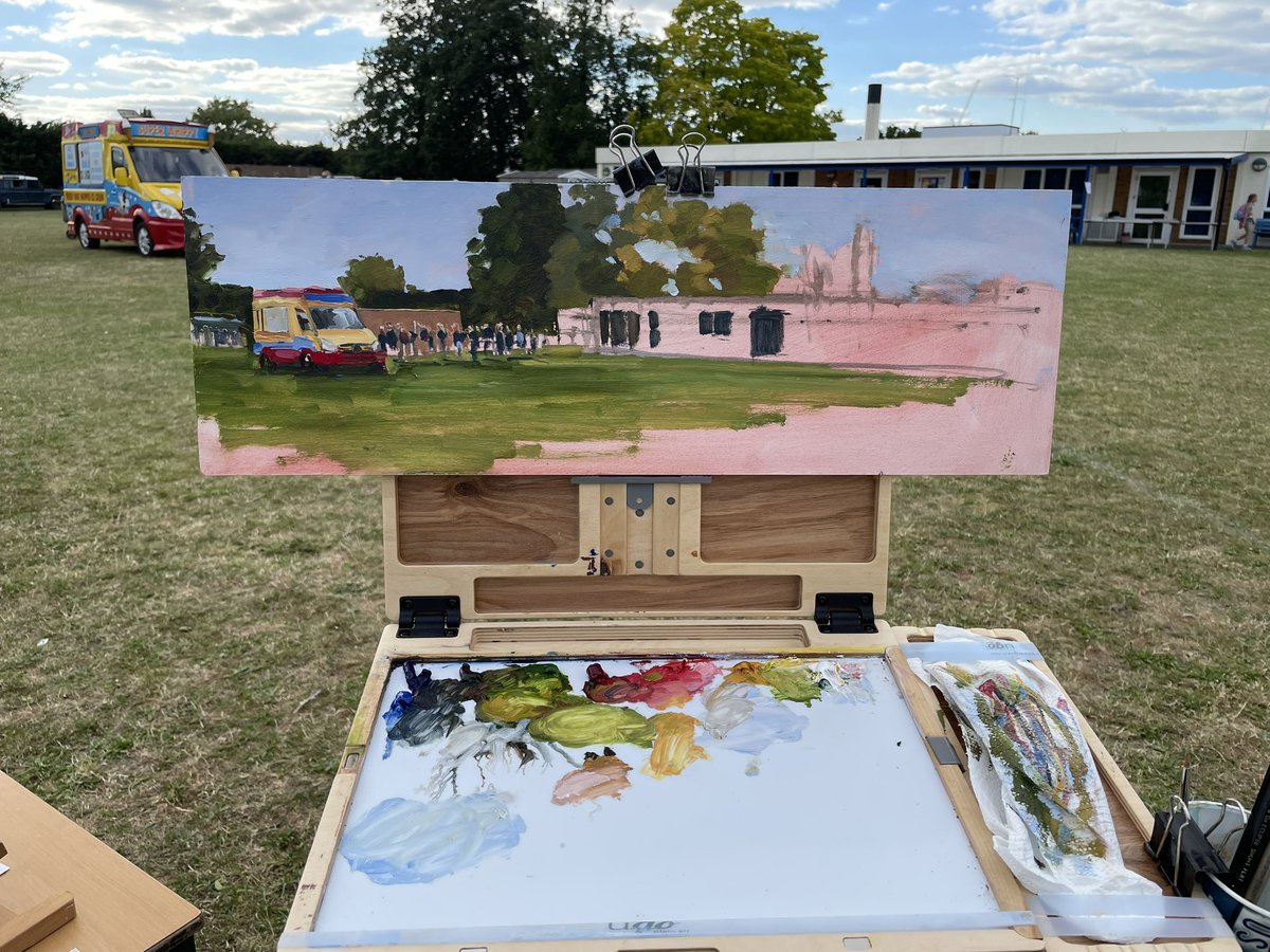 rodneykingston's tweet photo. Great day at my kids’ school summer fair yesterday doing a live painting. More chatting than painting with schoolchildren, parents and teachers. Well done to the PTA on a brilliant event. https://t.co/yioQz92iMx