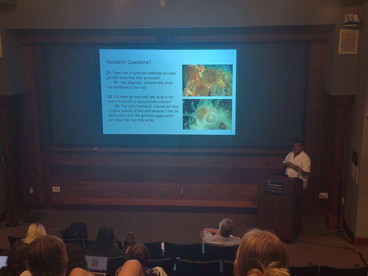 Kelton McMahon (@drkeltonmcmahon) on Twitter photo Way to go <a href="/HectorGTorresD1/">Hector G. Torres De Jesús</a> on your fantastic presentation for the <a href="/URIGSO/">URI Graduate School of Oceanography</a> #NSFREU program. Hector is characterizing fatty acid metabolism in the coral-symbiont relationship of Rhode Island's Northern Star Coral, Astrangia poculata with McMahon lab's <a href="/laurennzane/">Lauren Zane</a> and Connor love. Way to go <a href="/HectorGTorresD1/">Hector G. Torres De Jesús</a> on your fantastic presentation for the <a href="/URIGSO/">URI Graduate School of Oceanography</a> #NSFREU program. Hector is characterizing fatty acid metabolism in the coral-symbiont relationship of Rhode Island's Northern Star Coral, Astrangia poculata with McMahon lab's <a href="/laurennzane/">Lauren Zane</a> and Connor love.