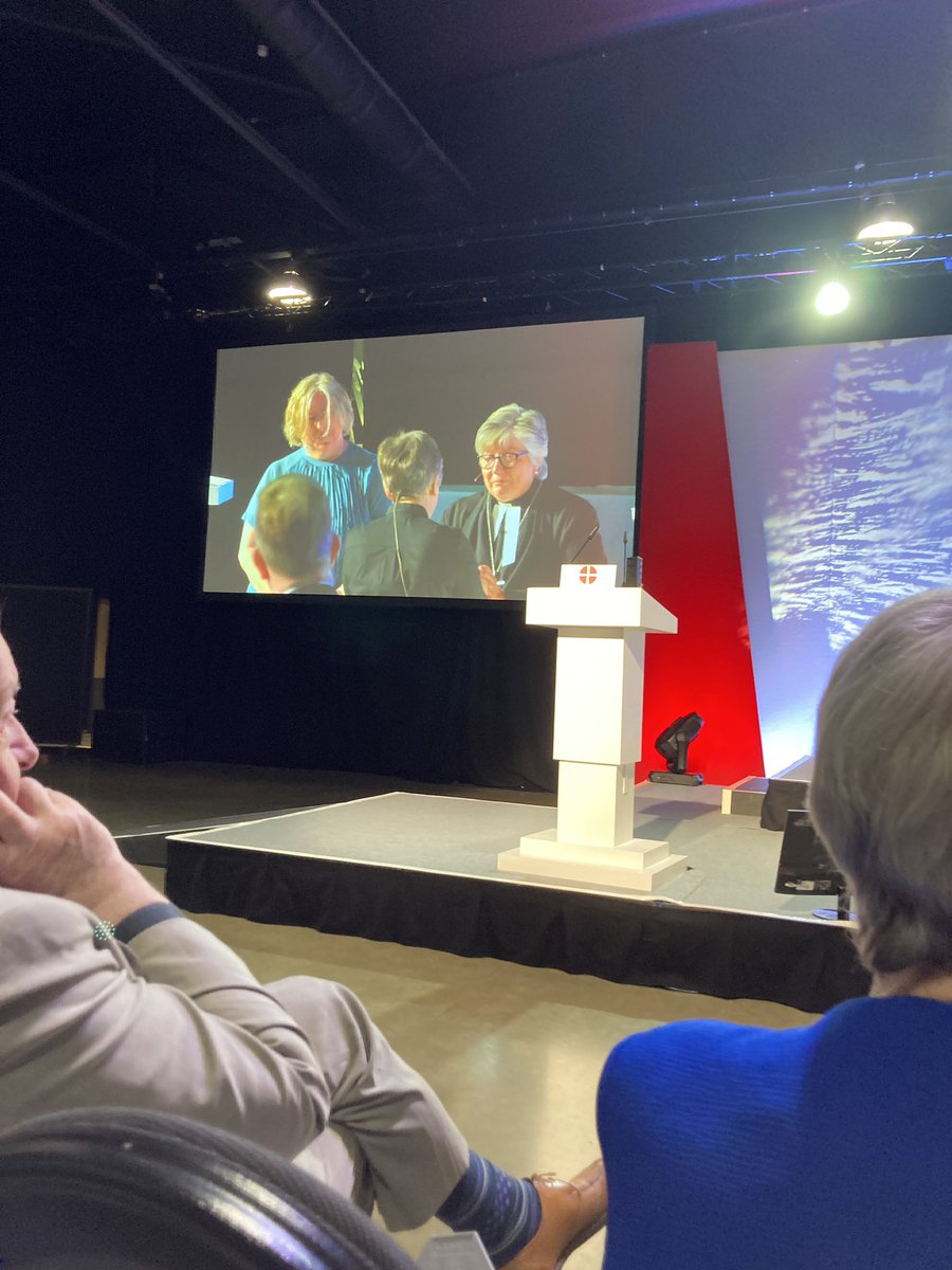 RedgemTree's tweet photo. Today I am at the opening of methodist conference 2024 #methconf in Leeds and have seen Revd Helen Cameron and Carolyn Godfrey installed as President &amp; Vice President https://t.co/GNHiR0GYQs