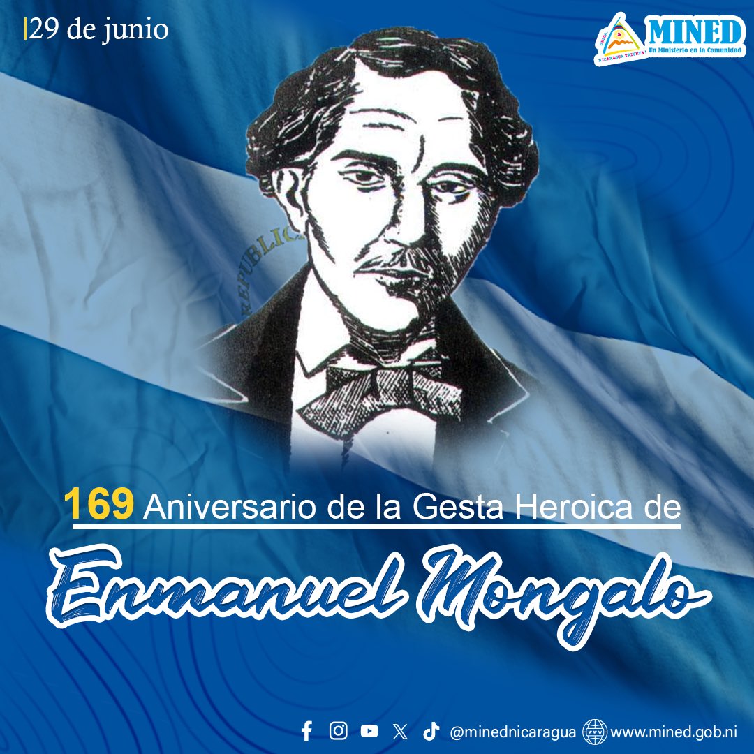 29 de junio 1855 | Recordamos la Gesta Heroica de Enmanuel Mongalo y Rubio, en la primera batalla de Rivas contra los filibusteros de William Walker.