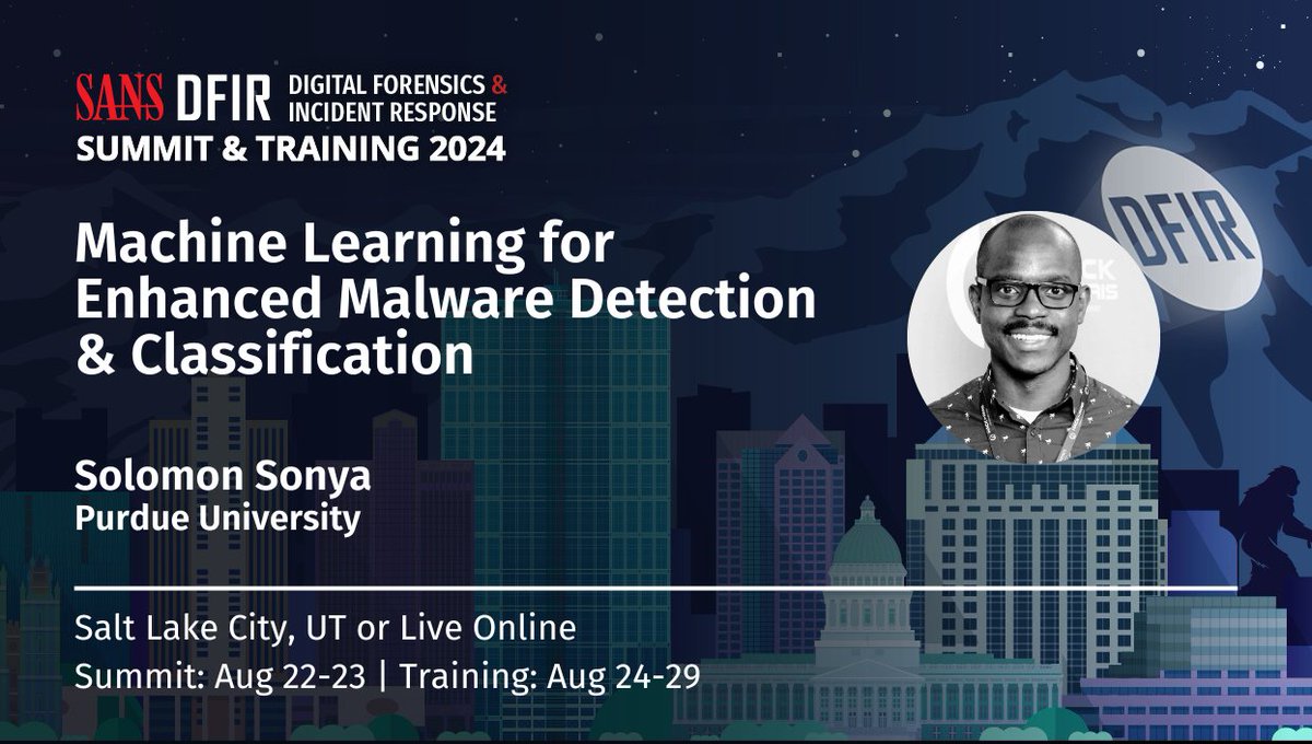 sansforensics's tweet image. 🏔️ Join us at #DFIRSummit when @0xSolomonSonya discusses leveraging #AI for #MalwareDetection. Discover a new framework using #MachineLearning models to analyze and classify malware, enhancing traditional detection methods. 

View Agenda &amp;amp; Register: sans.org/u/1tKj

#DFIR