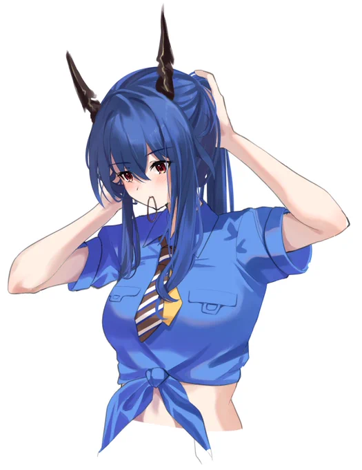 髪縛ってるとこっていいよね 