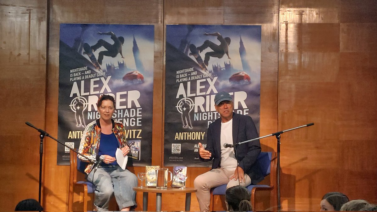 UKBookBros's tweet photo. @MGLnrd and @AnthonyHorowitz it was great to meet you both today. What a great event! https://t.co/bIy7R1rzc7