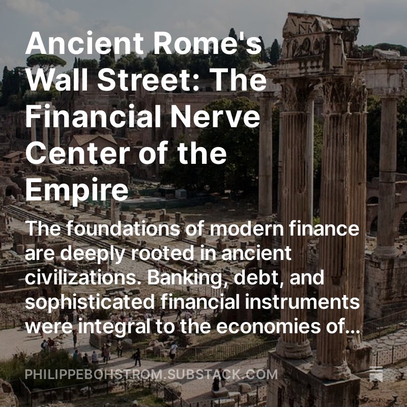 Step into Rome's Via Sacra, the Wall Street of the ancient world! Here, financial news shook the empire and debt markets thrived. 🏛️💰 #AncientRome #WallStreet #History

open.substack.com/pub/philippebo…