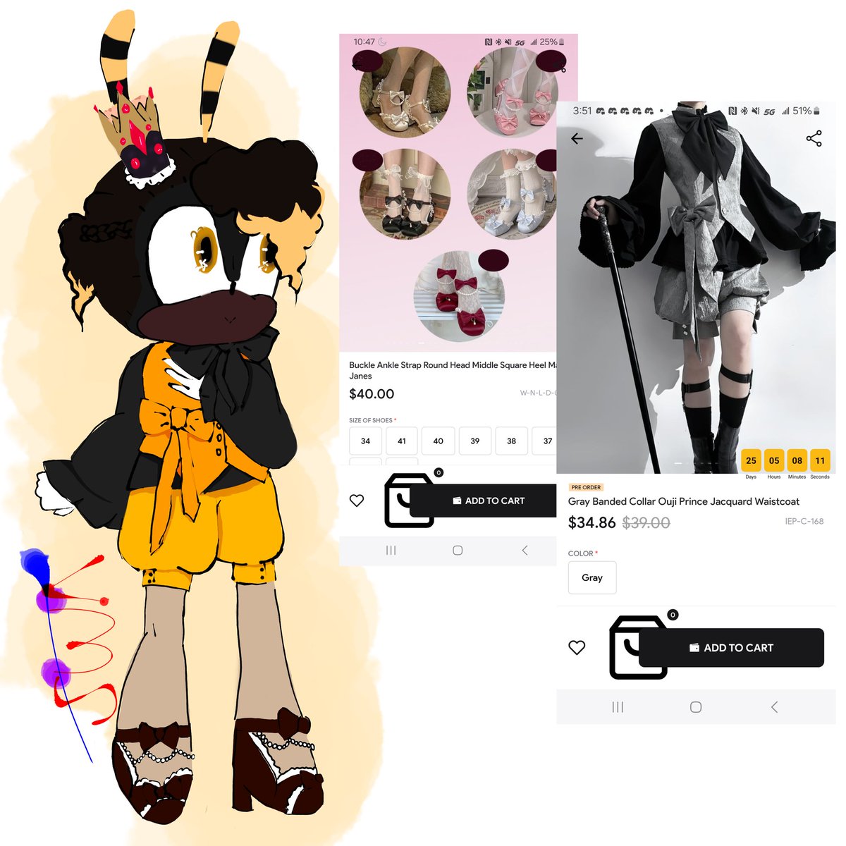 Vmsarttape1's tweet photo. Finally a prince charmy peace with him in ouji fashion like I always wanted #charmybee #sonicfanart #jfashion #fanart https://t.co/DVu8Z3foCY