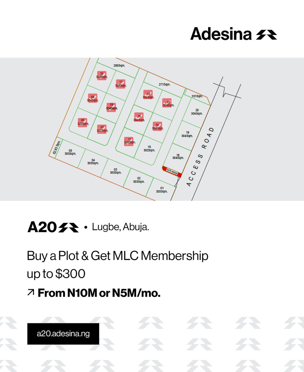 adesinaassets's tweet photo. Earn up to 3.5X resale profit in 3yrs
The plot exhibits strong potential for both near-term resale profit and long-term appreciation
At N10 million/300sqm, investors can leverage Lugbe high-growth market for profit
🔗 https://t.co/hbczKP8C0x
☎️ 0705 555 4807
#Adesina https://t.co/t3Mwm2hovu