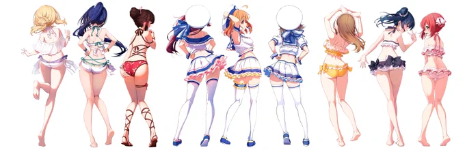 #Aqours9周年 おめでとーこれからはもっとよろしくね!!#Aqours G`s水着で全員集合!! 