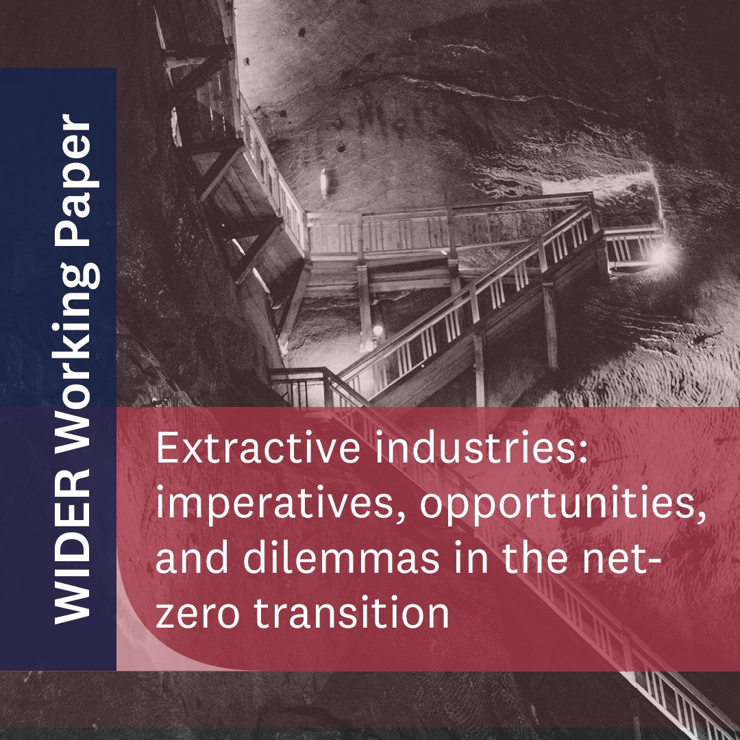 UNUWIDER's tweet photo. Extractive industries help combat energy poverty, but what are 6 main dilemmas arising from their increasing importance for Global South economies? This new working paper helps policymakers in their hard choices: https://t.co/RptTKz7MUg #E4D #DRMprogramme @TonysAngle & Alan Roe https://t.co/qfJq7MuiNw