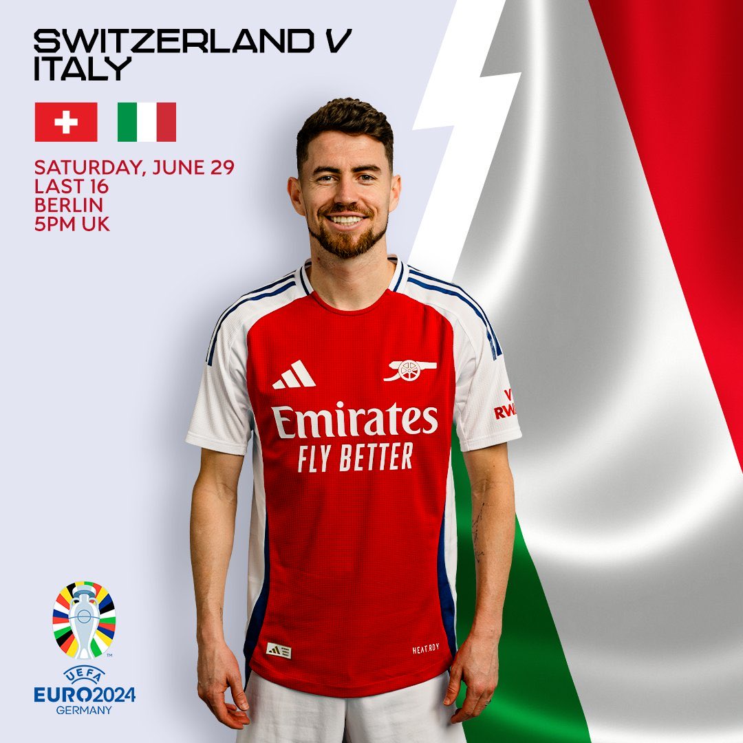 🇮🇹 Jorginho está listo para los octavos de final de la #EURO2024 

¡Suerte, Jorgi! 👊