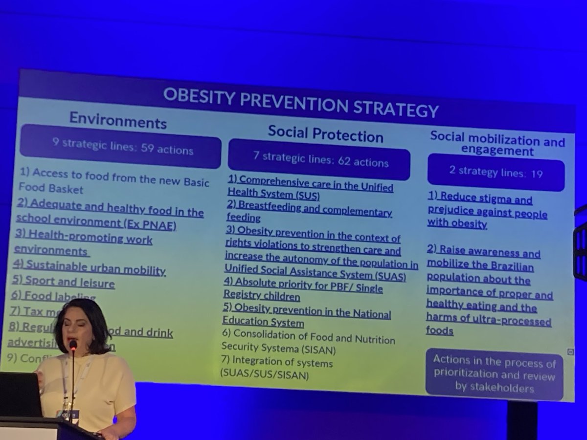 BoydSwinburn's tweet image. Giselle Bortolini from Brazilian ministry of health presents a really comprehensive and impactful obesity prevention strategy. This is what taking the problem seriously looks like!