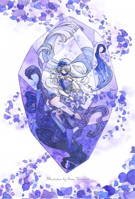 #今月描いた絵振り返り#絵柄が好きっていう人にフォローされたい B5?1枚、姫色紙3枚! 