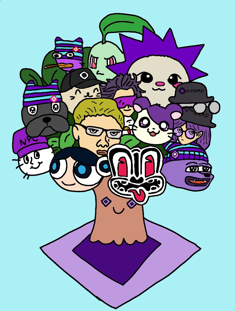 monad tree, which grew on the land of the monad, grows together with one root. we are one and a family that helps each other out.

COMMUNITY FIRST💜

<a href="/monad_xyz/">Monad</a> <a href="/billmondays/">bill monday</a> <a href="/chog_xyz/">Chog (mainnet arc)</a> <a href="/keoneHD/">Keone Hon</a>
<a href="/JohnWRichKid/">John W. Rich Kid (Wendy’s Fry Cook)</a> <a href="/koreanads/">Koreanads 🇰🇷 (mainnet arc) ⨀</a> <a href="/cryptunez/">tunez</a> 

#FANART #MEME #Community