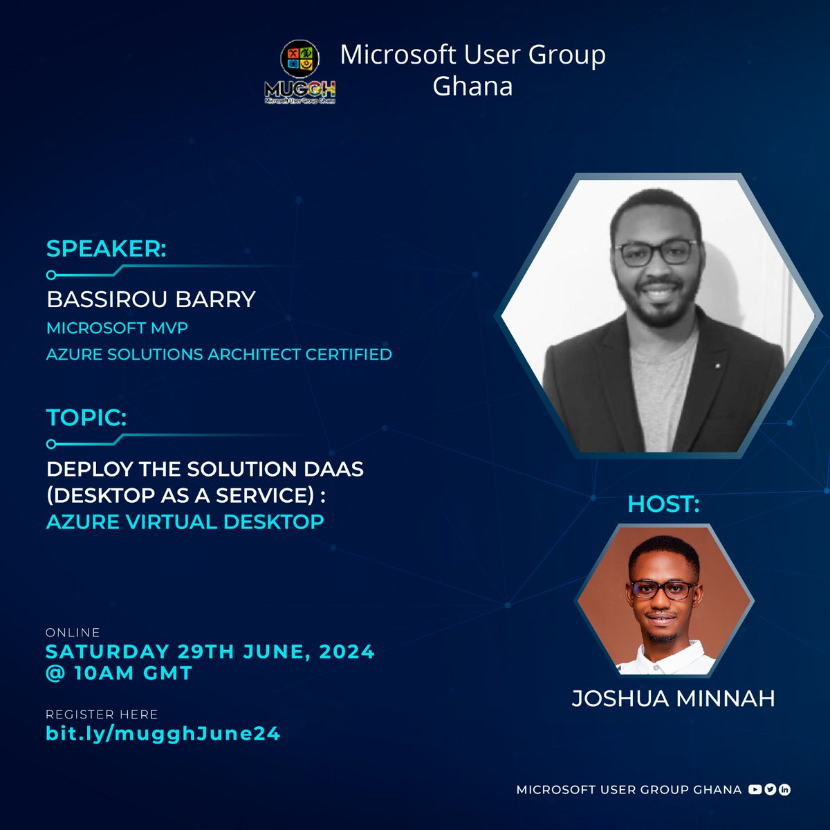 We are Live ⚡

Next - Level Virtualization: Azure Virtual Desktop Bootcamp 2024 Ghana 🇬🇭

lnkd.in/eesXhDTX

<a href="/Azure/">Microsoft Azure</a> <a href="/Josh_Minnah/">Joshua Minnah</a> <a href="/abu_conde/">Abou Conde, MVP</a> <a href="/AdamGrossTX/">Adam Gross [MVP] - ASquareDozen.com</a>